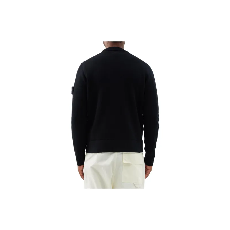STONE ISLAND FW23 Cashmere Sweater Unisex Black-2