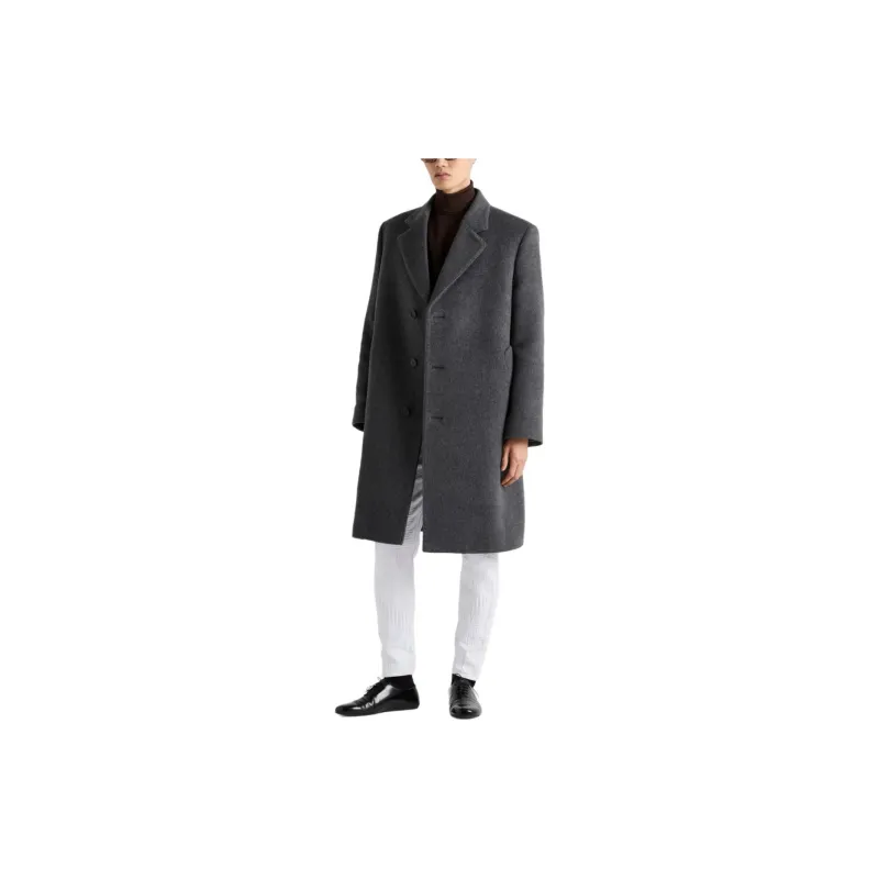 PRADA Single-Breasted Straight Hem Coat-1