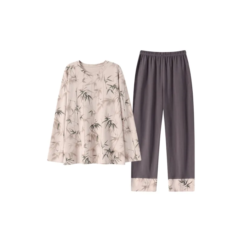 Mulong Family Pajama Set Women's Apricot-0