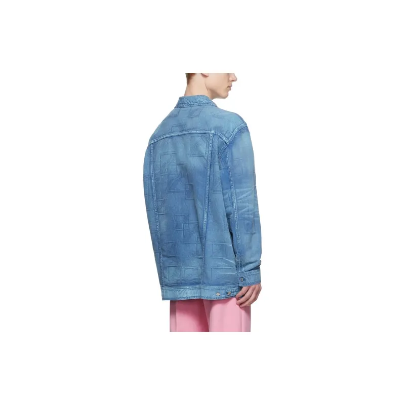 WE11DONE Denim Jackets Unisex Blue-4