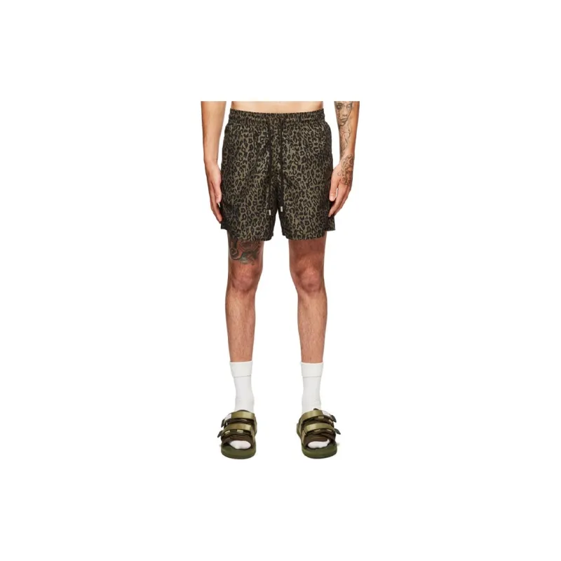PALM ANGELS PALM ANGELS X Vilebrequin Collection Swimming Shorts Men Olive Green-3