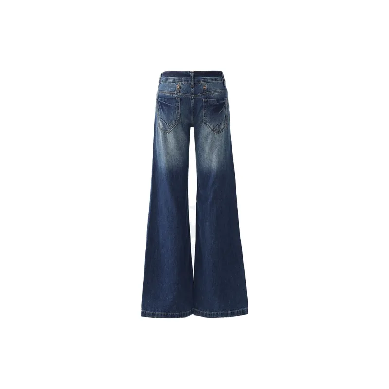 Fashion Classic Jeans Women's Deep Dark Blue-1