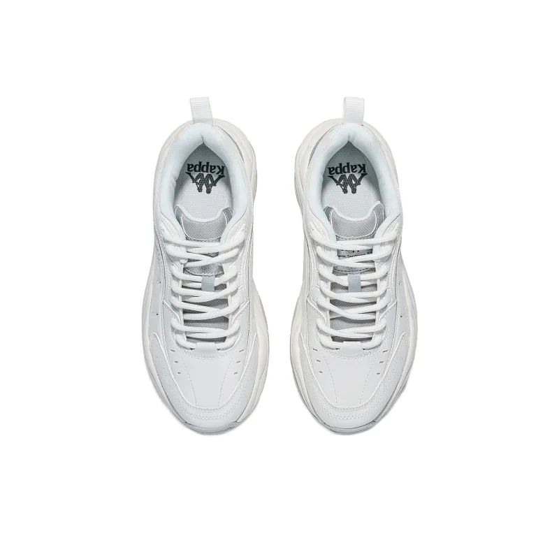 Kappa Anti Slip Wear Resistant Low Top Chunky Sneakers Women's White-3