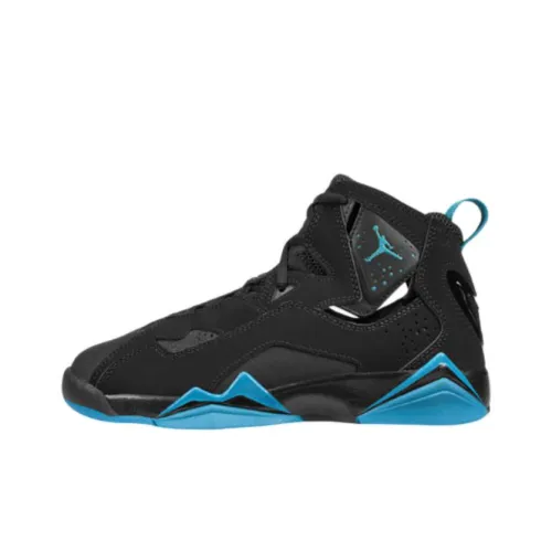 Jordan True Flight Vintage Basketball Shoes Unisex High-Top Black/Blue