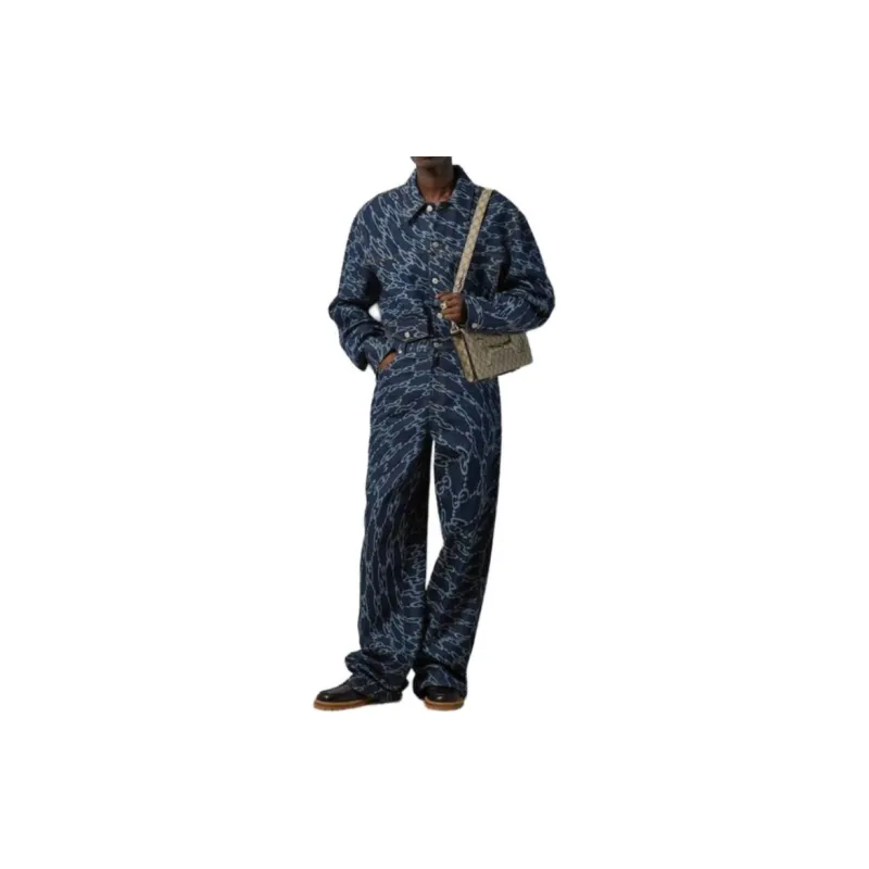 GUCCI Wavy GG print Loose fit Jeans-1