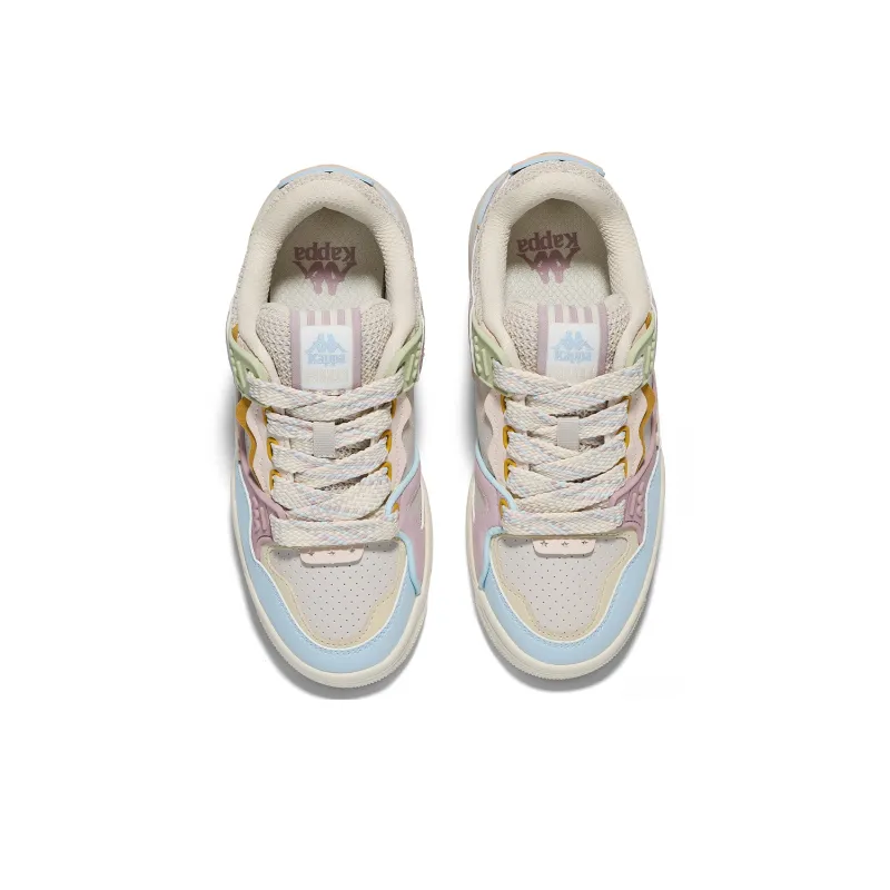 Kappa Anti Slip Wear Resistant Low Top Skateboard Shoes Women's Blue Pink-3