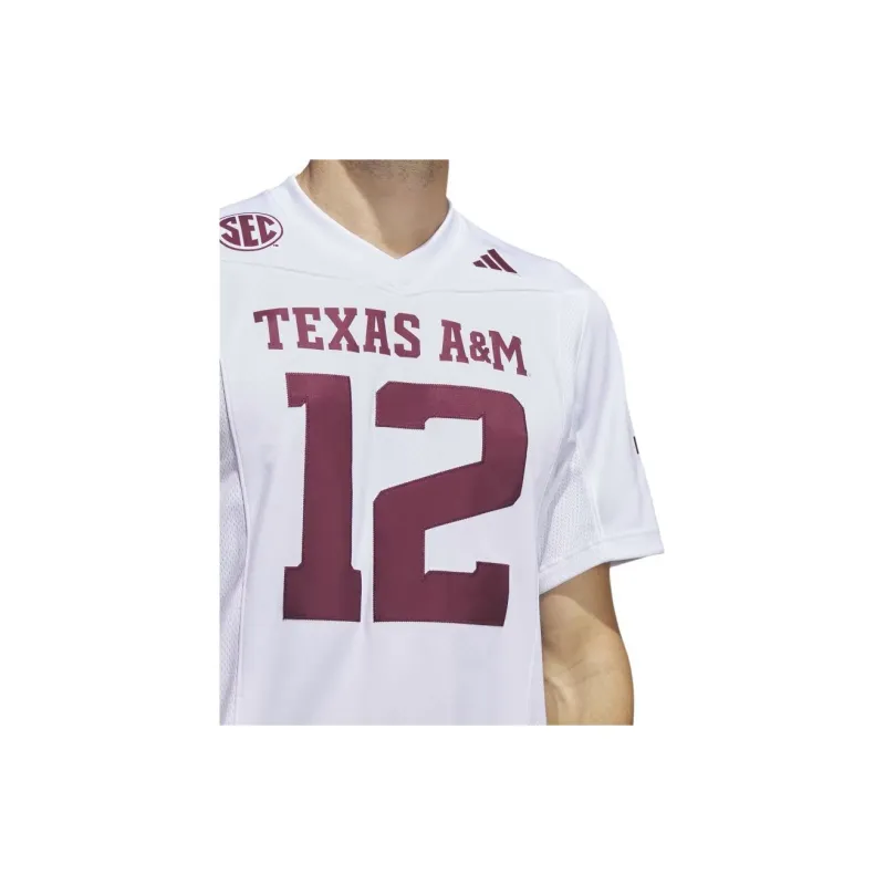 Adidas Free Shipping With AdiClub Texas A&M Football Off-Field Away Jersey-4