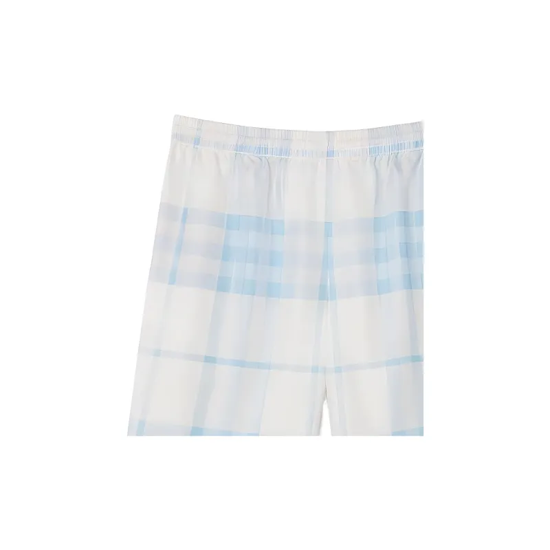 Burberry Checked Silk Shorts-5
