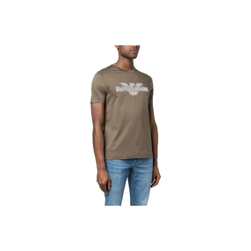 EMPORIO ARMANI SS23 T Shirt Men's Coffee-3