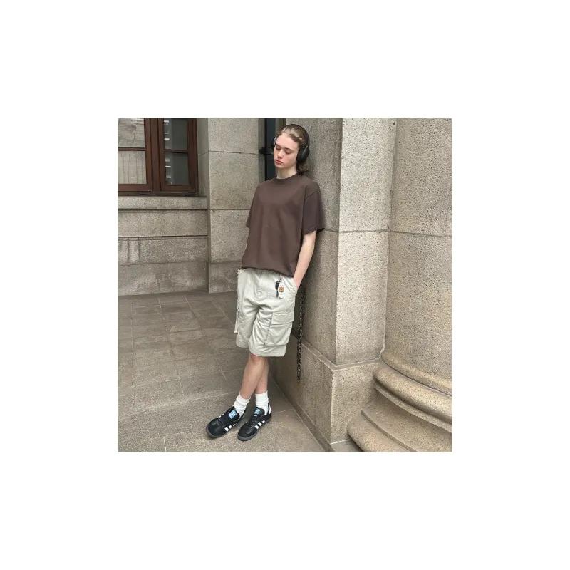 COUNTRY MOMENT Cargo Shorts Unisex Light Gray-4
