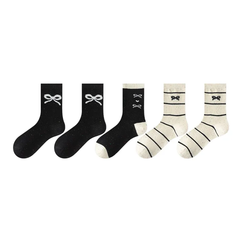 MIIOW Mid Calf Socks Women's 5 Pack-2