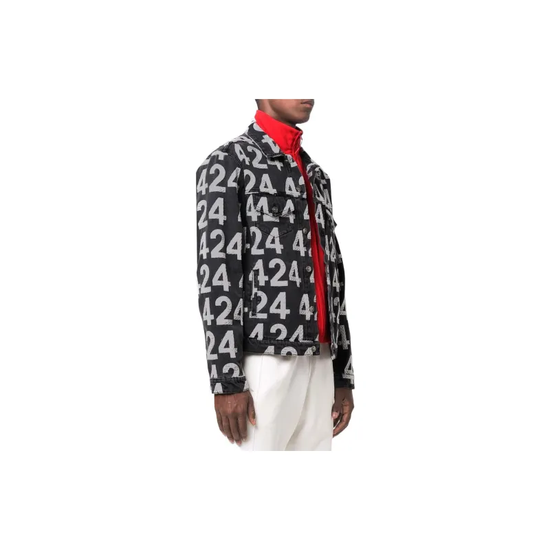 424 Logo print Cotton blend Denim Jacket-2