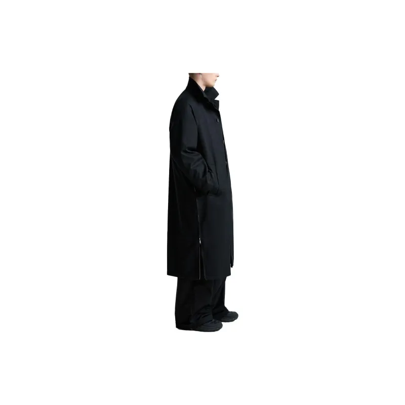 ZARA Trench Coats Men Black-3