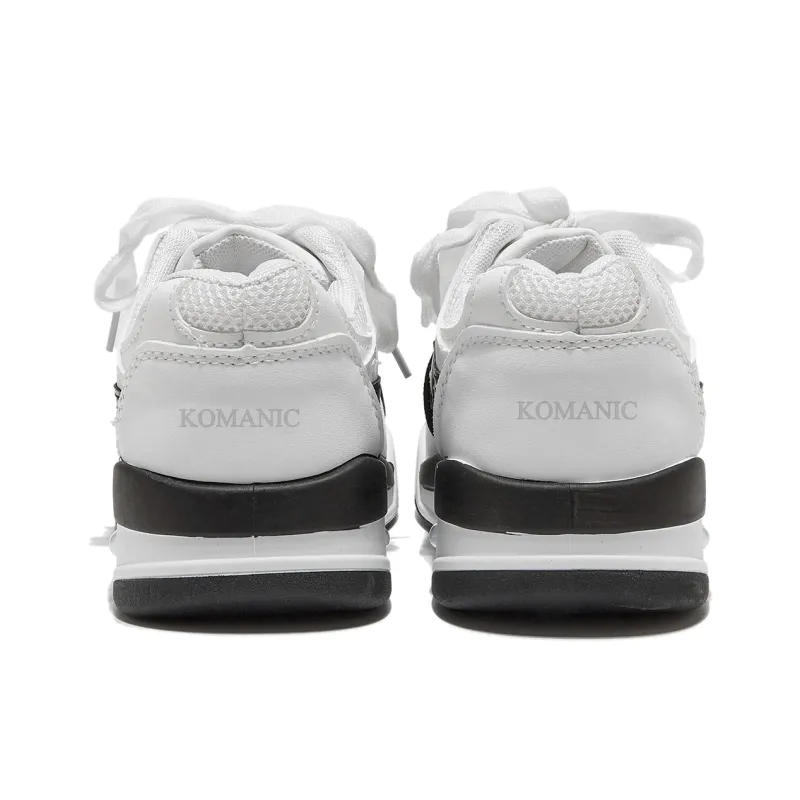 Komanic White Sneakers Wear resistant And Lightweight Low Top Skateboard Shoes Women's-14