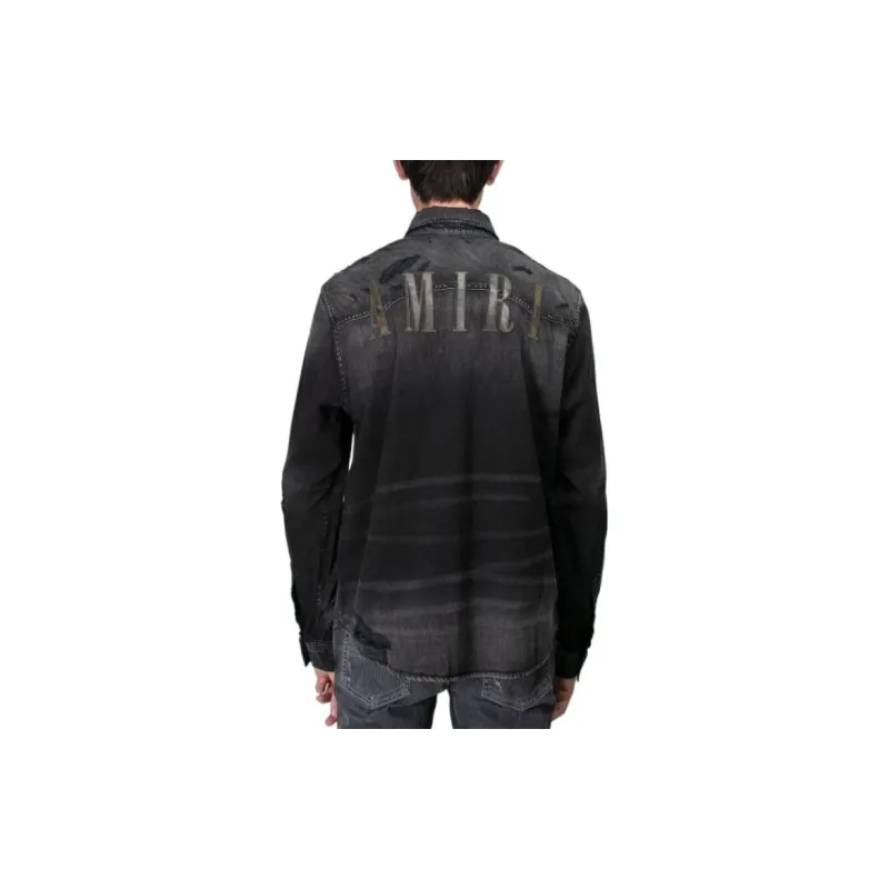 AMIRI Camo Applique Denim Shirt-2