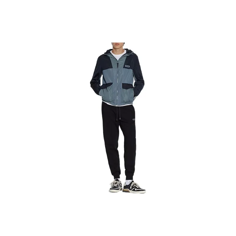 COACH Jackets Men Blue Gray-1