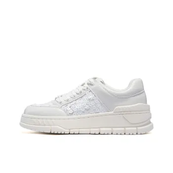 ST&SAT Skateboard Shoes Women's Low Top White/Silver