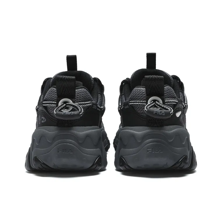 FILA Running Slip Resistant Coverage Moisture Wicking Breathable Low Top Running Shoes Women's Black Gray-4