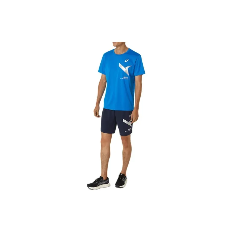 Asics T Shirts Unisex Blue-4
