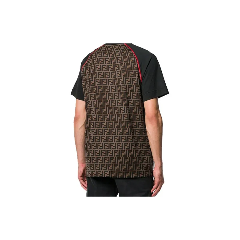 FENDI T-Shirts Men Brown-3