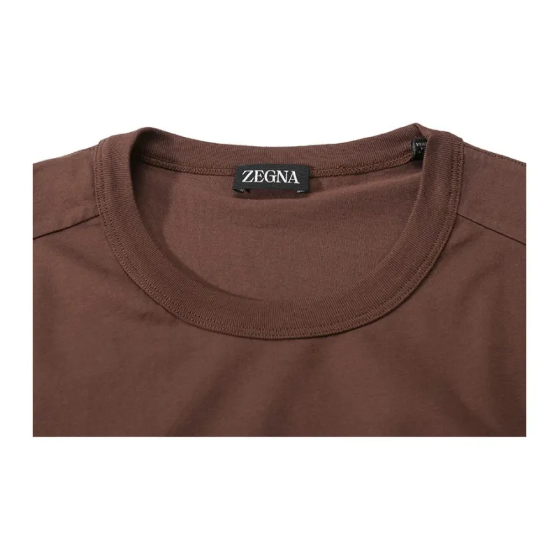 Ermenegildo Zegna Logo embroidered T shirt-2