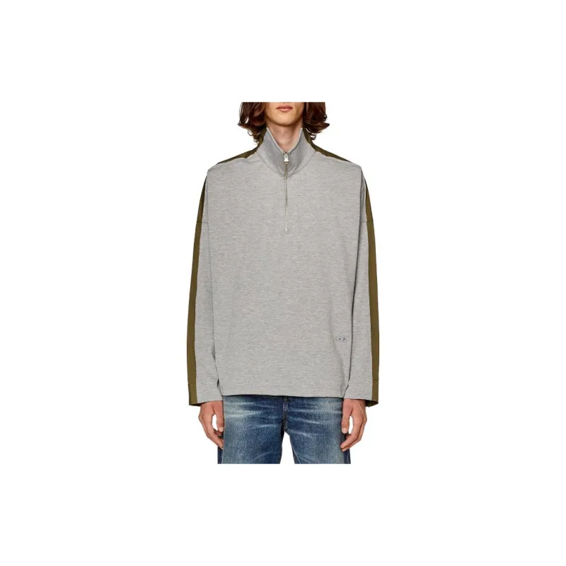 DIESEL Sweatshirts Men Gray & Green-1