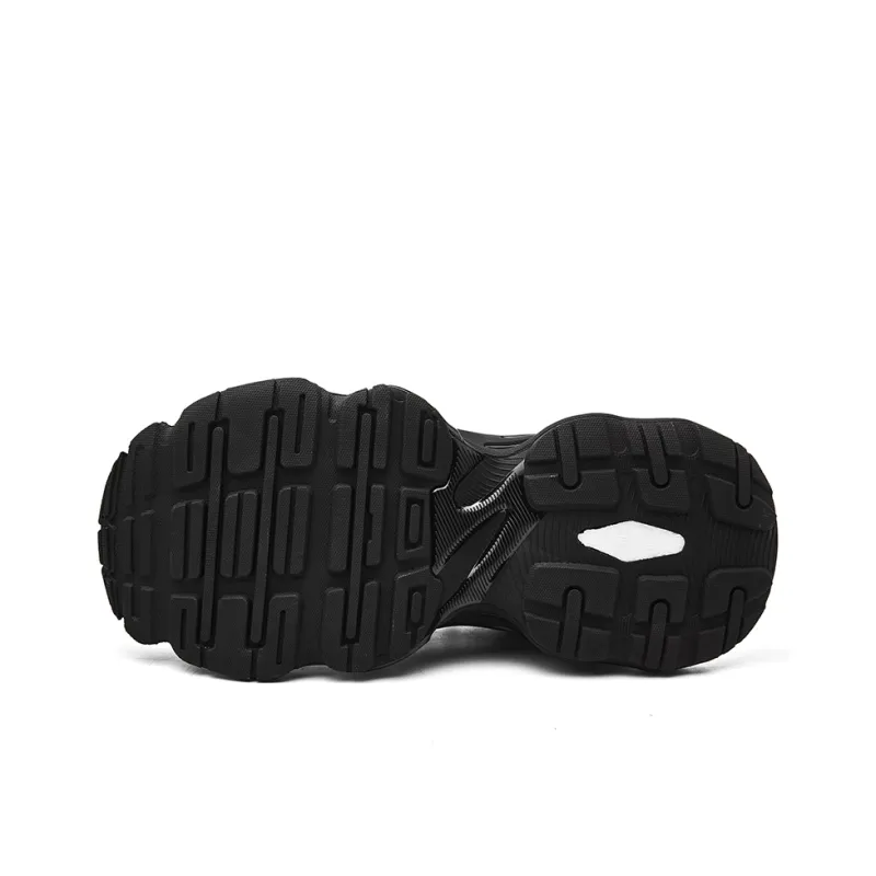 JEEP SPIRIT Cushioned Anti-Slip Wear-Resistant Breathable Lightweight Low-Top Chunky Sneakers Men's Graphite Black-14