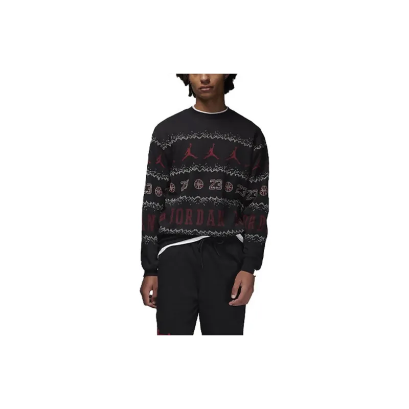 Jordan Essentials Holiday Sweatshirt Men's Black-4