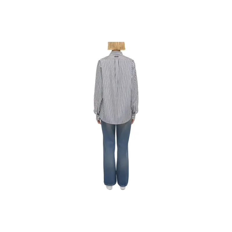 MARC JACOBS The Striped Logo Embroidered Shirt-4