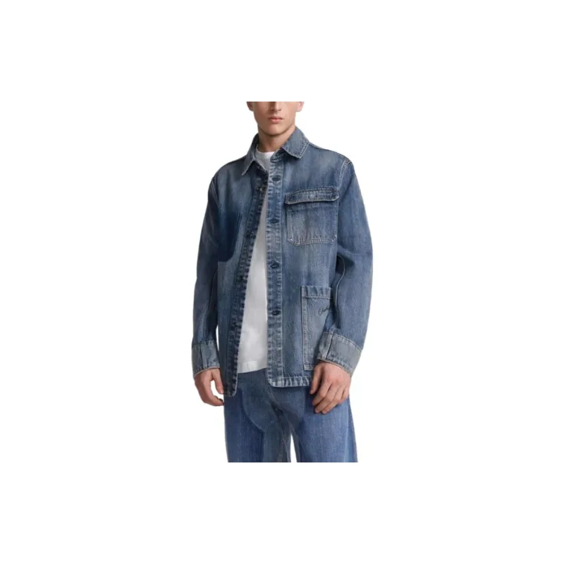 DIOR Collared Button Up Denim Jacket-2
