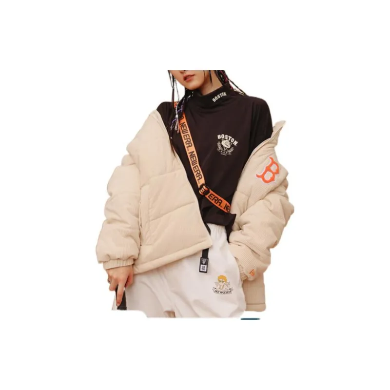 New Era Puffer Jackets Unisex Ivory-1
