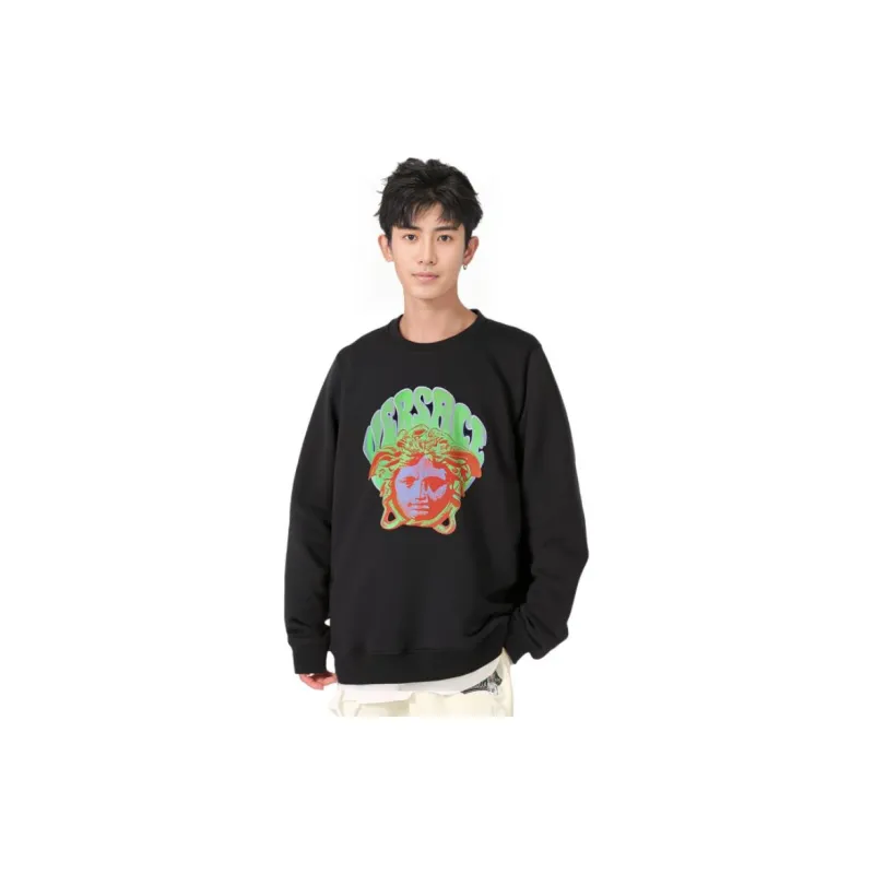 VERSACE Sweatshirts Men Black-6