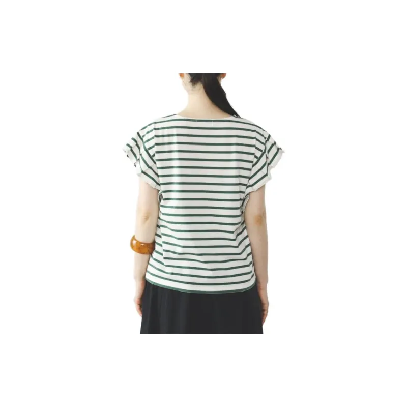 Beams T Shirts Women's Green-8