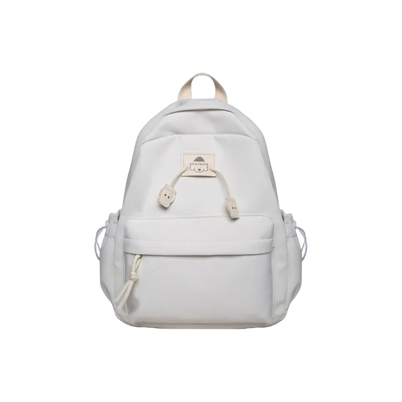 Cwatcun Polyester Backpack Unisex Ecru/Pink/Blue/Yellow/Black-0