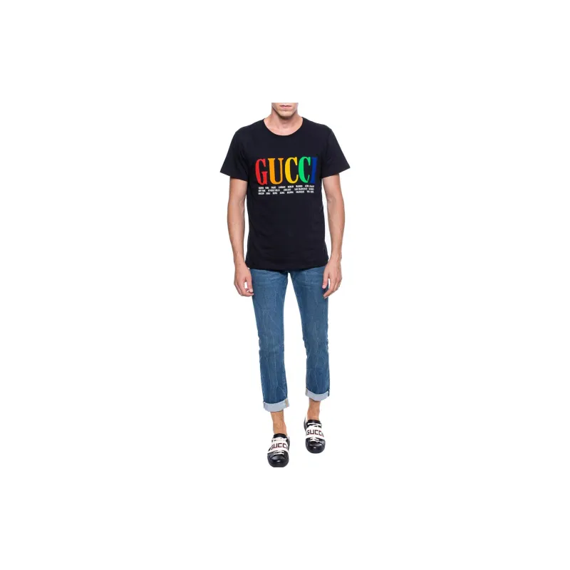 GUCCI T-Shirts Men Black-2