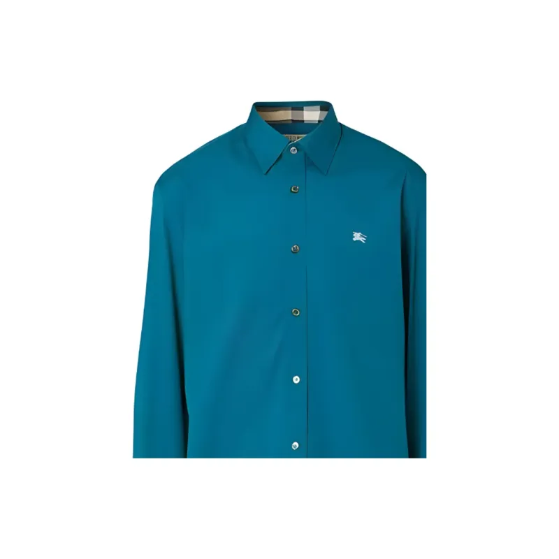Burberry Shirts Men Teal-1
