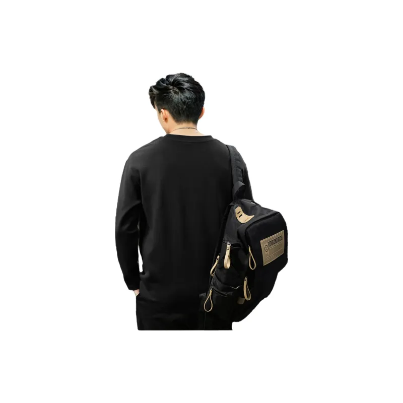Tonlion Long Sleeved T Shirt Men's Black-0