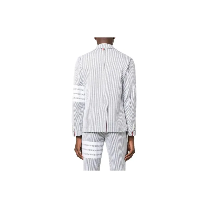 THOM BROWNE 4 Bar Striped Single Breasted Blazer-2