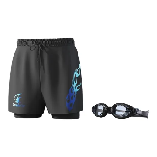 DOUBLEFISH Swimming Sets Polyester Elastane Seaside Beach Men's