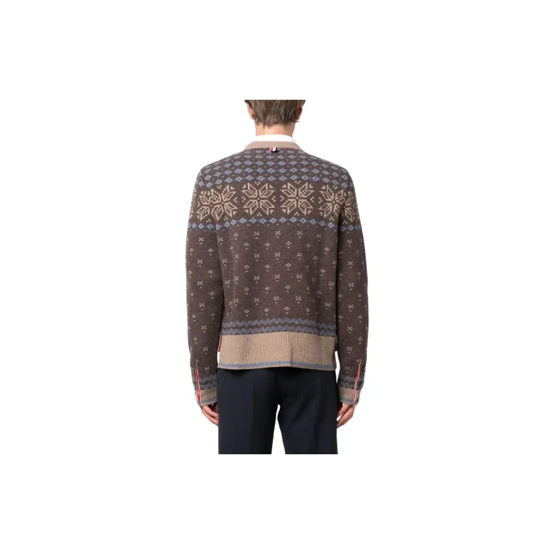THOM BROWNE Intarsia knit Crew Neck Jumper-2