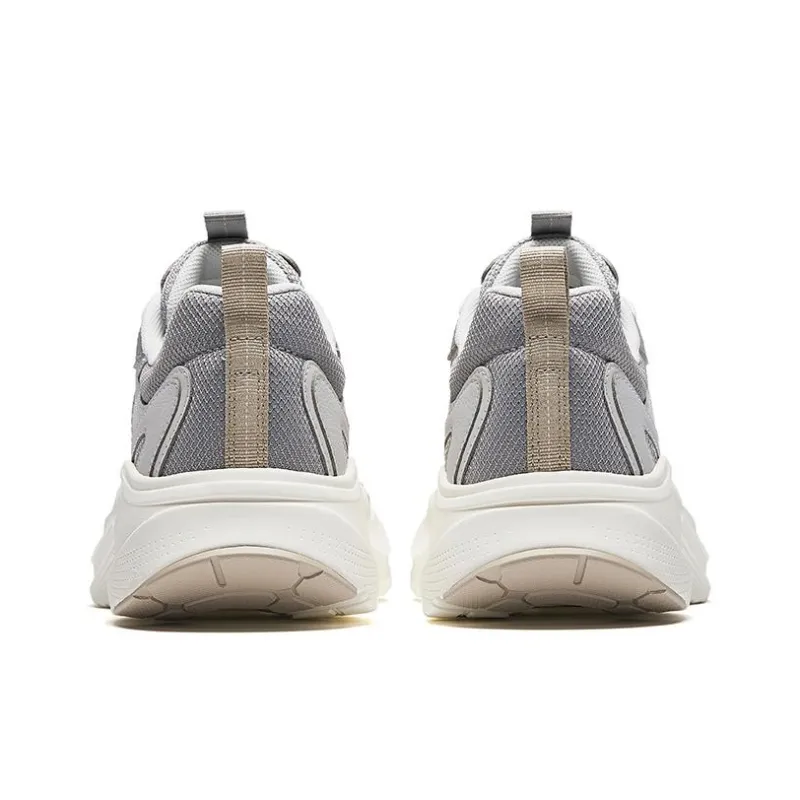 Anta Anti-Slip Wear-Resistant Low-Top Casual Running Shoes Men's Gray White-3