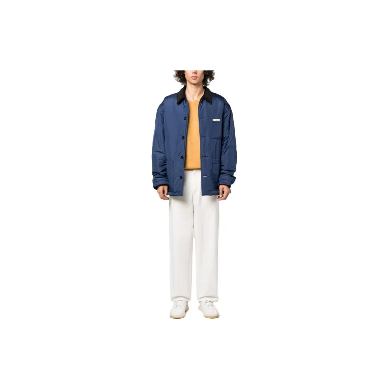MARNI Contrasting Collar Buttoned Overshirt Jacket-1