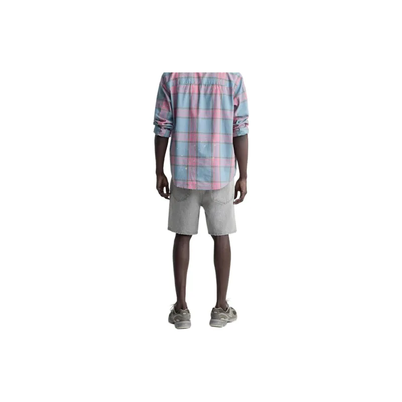 ZARA Denim Shorts Men Gray-4