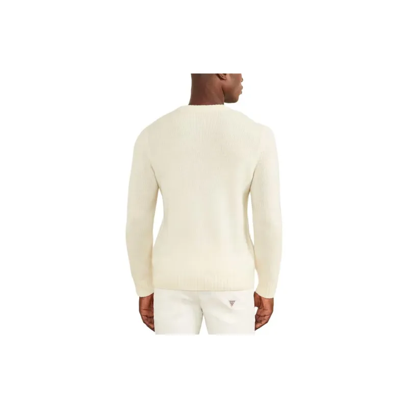 GUESS Cashmere Crewneck Sweater Sweater Men's Beige-2