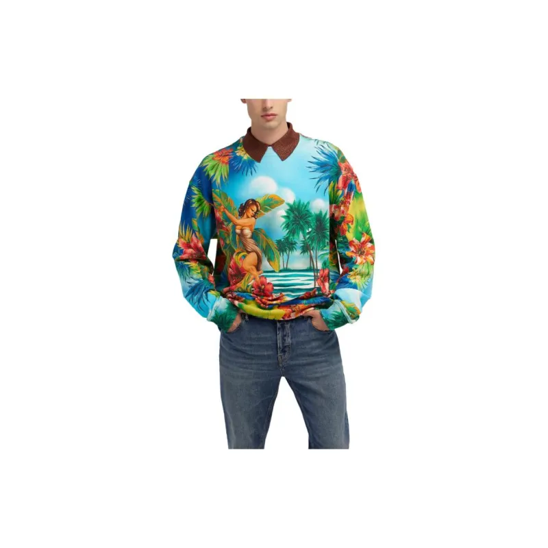 Roberto Cavalli SS24 Sweatshirt Men's Blue-1