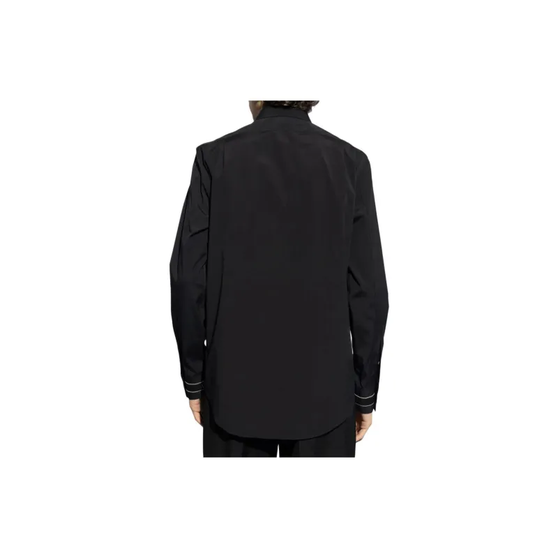 Alexander McQueen Logo Strap Buttoned Poplin Shirt-2