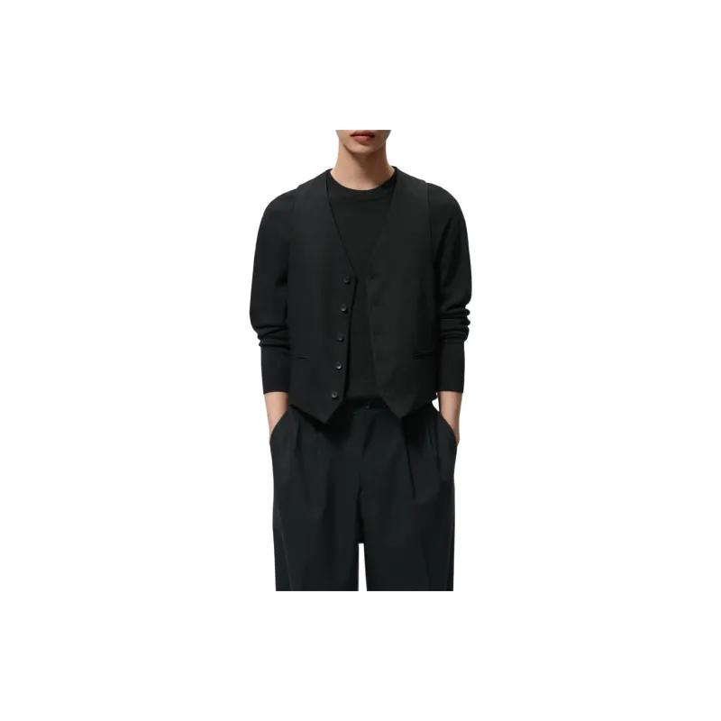 ZARA Vests Men Black-2
