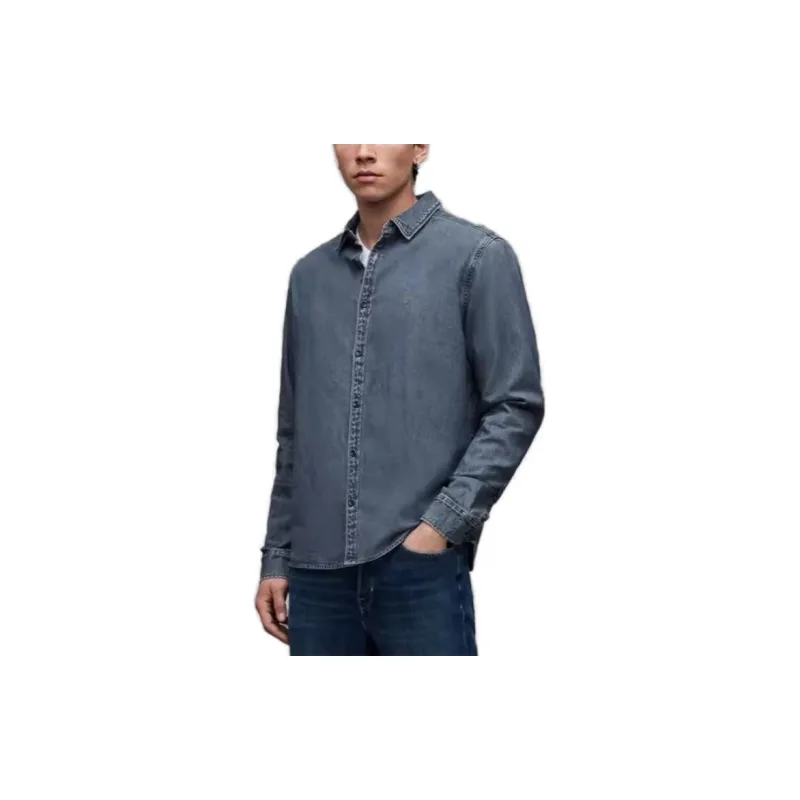ALLSAINTS Denim Jackets Men Washed Indigo-1