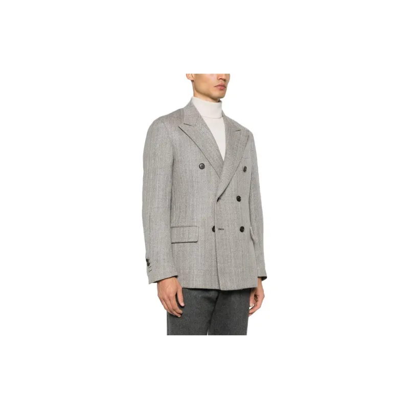 Corneliani Stand-up Collar Single-breasted Blazer-2