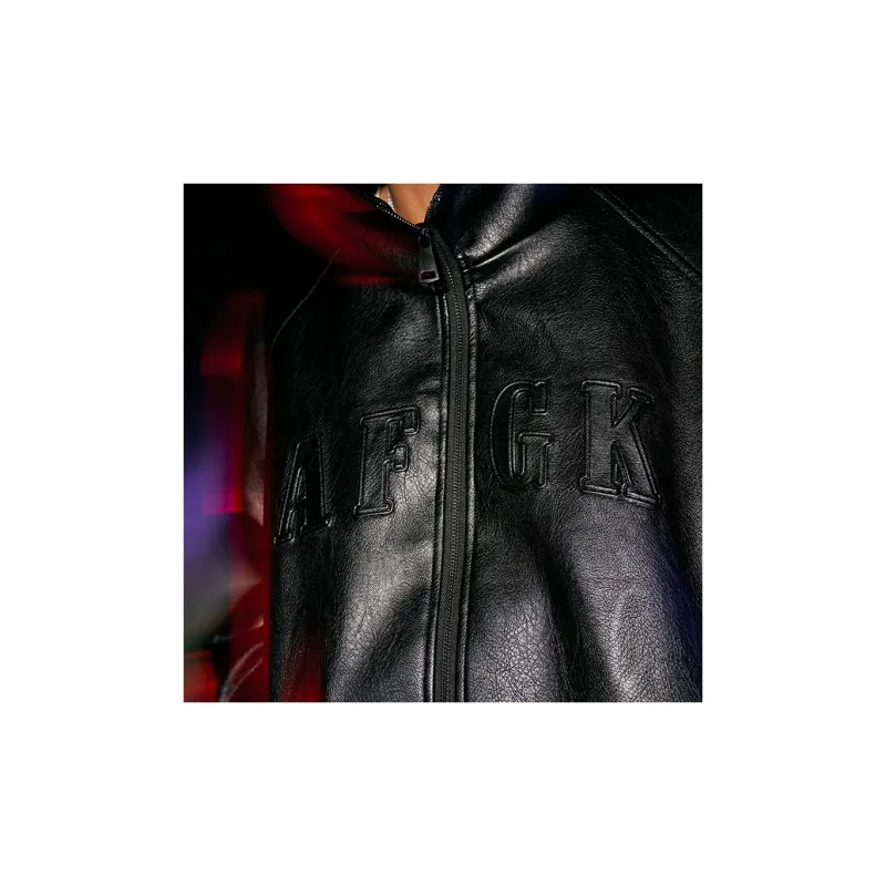 AFGK Leather Jackets Unisex Black-6